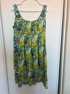 Evan Picone Floral Dress 8 Fit Flare Pleated Garden Party‎ Spring Midi